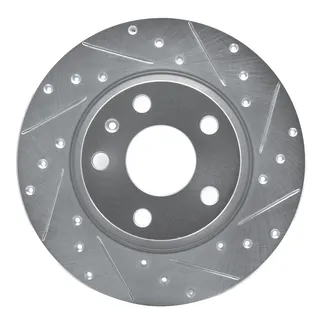 R1 Concepts EDZ-73053R Brake Rotor Drilled and Slotted Silver